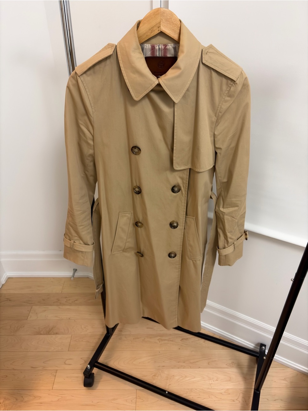 Massimo Dutti Women’s Classic Khaki Trench Coat - Lightweight Double-Breasted